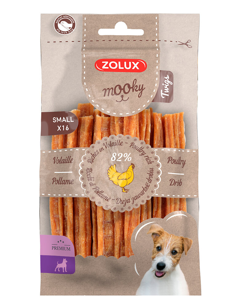 ZOLUX - Mook prem twigs volaille sx16 pour chien - large