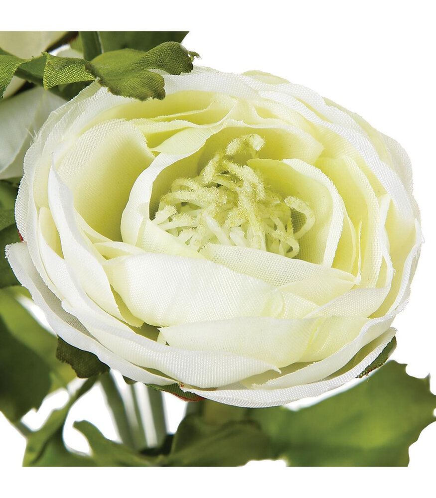 ATMOSPHERA - Fleur artificielle Tige Renoncule blanche H 60 cm - large
