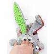 ANIMALLPARADISE - Peluche jouet Lapin gris 16 cm, pour chien - vignette
