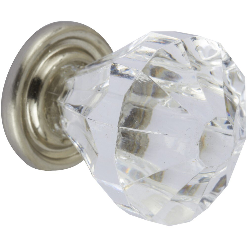 CENTRALE BRICO - Bouton De Meuble Diamant Transparent Abs H.29 X L.28 X P.28 Mm - large