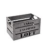 ATMOSPHERA - Lot de 3 Caisses de rangement Cagettes en métal Gris Alu rétro Loft - vignette