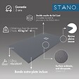 STANO - Receveur de douche 70x80cm extra plat MADISON en résine surface ardoisée noir - vignette
