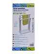 TENDANCE - Porte-serviettes 3 Barres en métal blanc Base en verre trempé H 76.5 cm - vignette