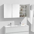 STANO - Armoire de toilette bloc-miroir SIENA largeur 120 cm blanc laqué - vignette
