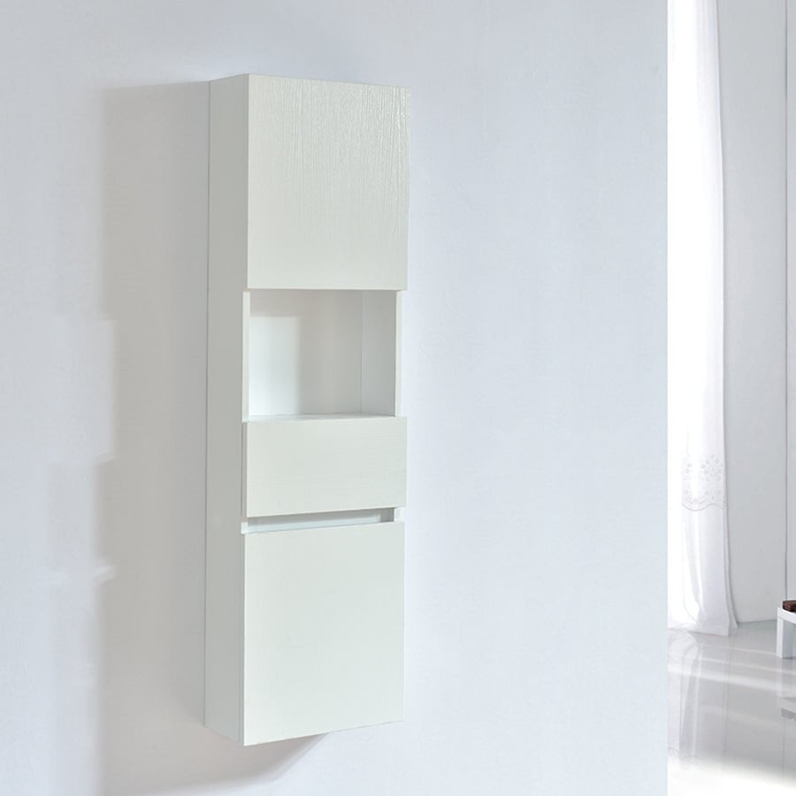 Grande armoire de rangement ESSENTIEL finition mélaminé blanc