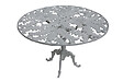 DOMMARTIN - Table Ronde Fougère En Aluminium Diamètre 1,20m - vignette