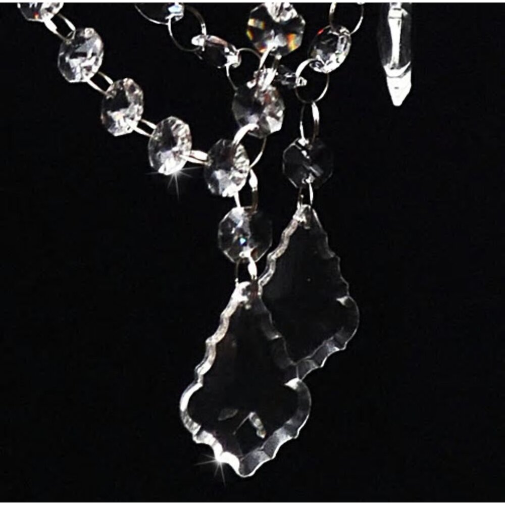 VIDAXL - Chandelier avec 2800 cristaux E14 - Blanc - large