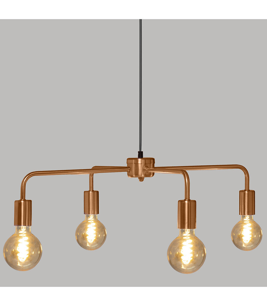 ATMOSPHERA - Luminaire Suspension 4 Lampes en Métal cuivre D 69 cm - large