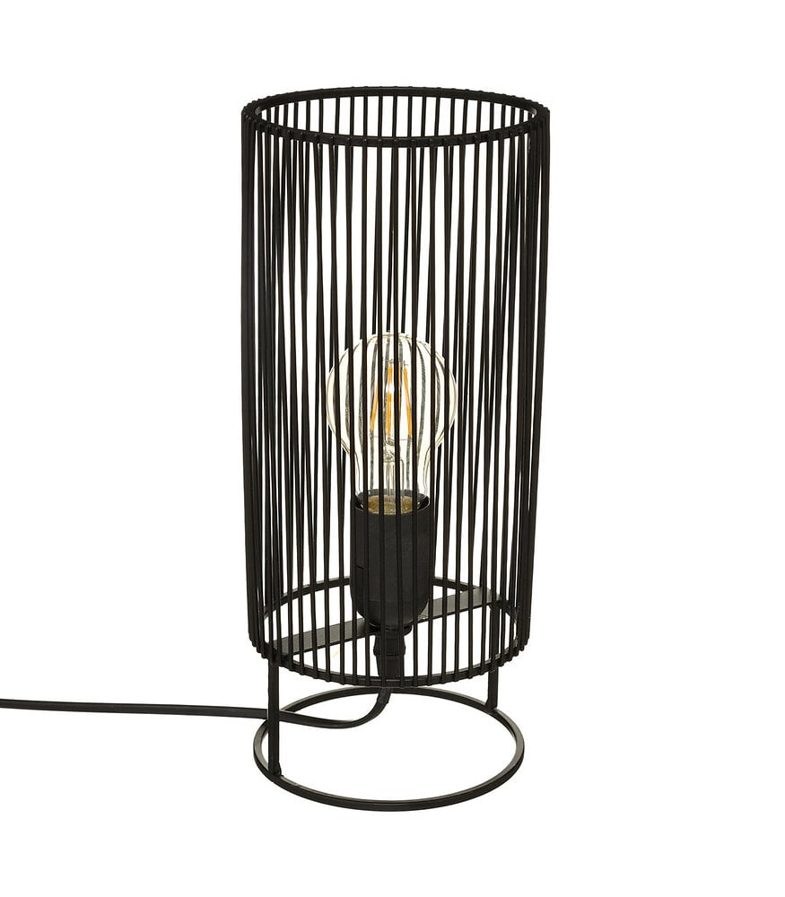 Lampe de table sans fil LED ABBY BLACK Noir Aluminium H30CM