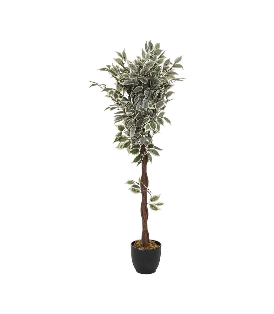 HOMCOM Plante artificielle palmier 85 cm avec 18 grandes feuilles