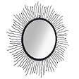 VIDAXL - Miroir mural Éclat de soleil 80 cm Noir - Maison et jardin - Décorations - Miroirs - Noir - Noir - vignette