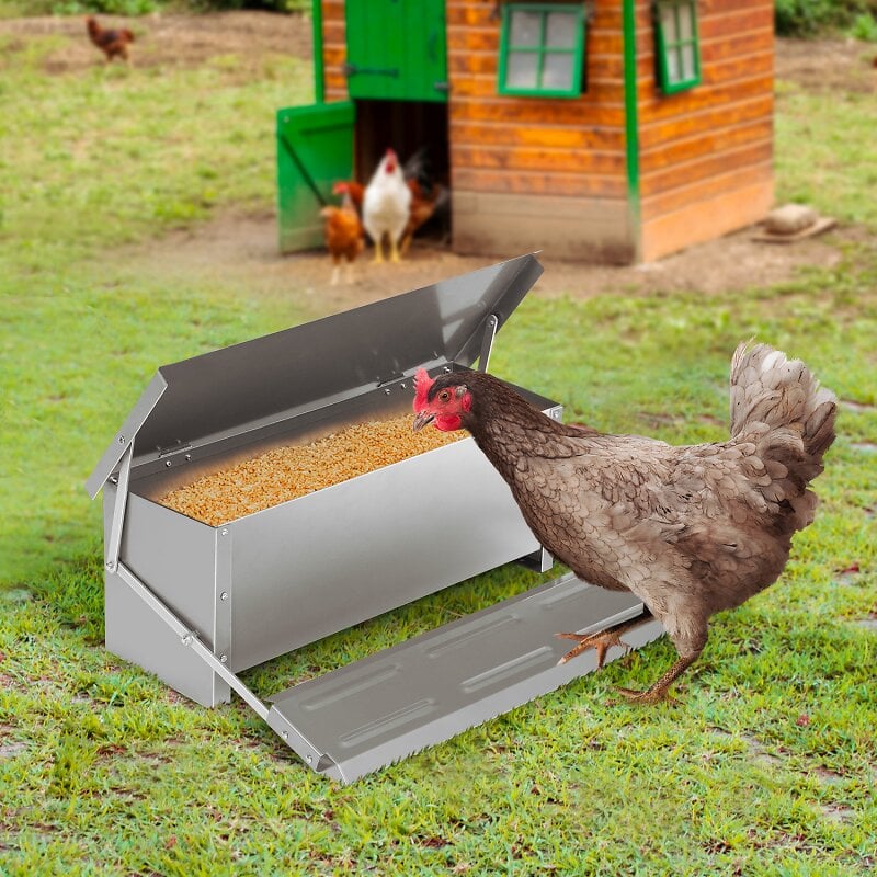 Support métal mangeoire galva poule 5kg et 10kg - Animal Valley