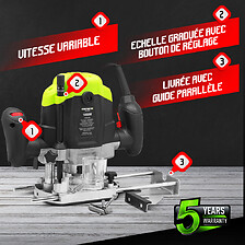 Fresatrice Per Legno Metabo LF 850 S 80mm 850W - Con MetaBOX 145 E Accessori Per Lavori Di Precisione - Foto 5