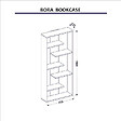 HOMEMANIA - Bora Bibliothèque - Blanc - 70 X 22 X 156,6 Cm - vignette