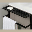Amizuva - Meuble salle de bain en bois et métal KEIKO blanc brillant 100 cm - vignette