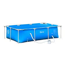 Kit piscine tubulaire Intex METAL FRAME JUNIOR rectangulaire 300 x 200 x  75cm bleue à cartouche