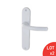 SECURY-T - Poignées de porte aluminium laqué blanc RAL 9016 220X40mm Bec de cane Secury-t - vignette