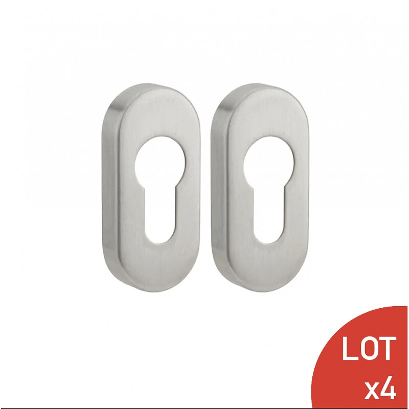 SECURY-T - Rosaces inox ovale/oblongue Trou de cylindre i SECURY-T Monaco - large
