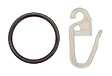 CESSOT - Lot de 10 anneaux et 10 agrafes pour barre de vitrage Ø10, bronze - vignette