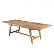 MACABANE - HARRIS - Table de jardin 8/10 personnes - rectangulaire scandi extensible 180/240x100x75 cm en bois Teck - vignette