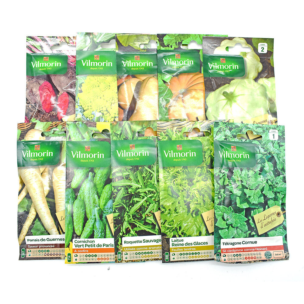 MULTITANKS - Pack de 10 sachets de graines légumes d'autrefois - large