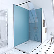 AURLANE - Ensemble complet douche à l'Italiennne avec Receveur 120x90 + Paroi transparent + Panneaux muraux - vignette