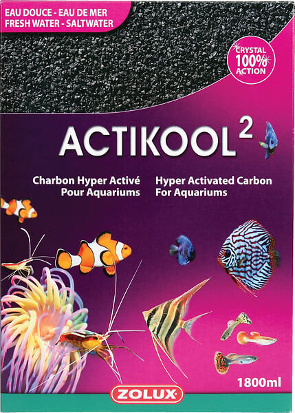 ZOLUX Actikool 2 - 1800 ml - Charbon actif concassé pour aquariums