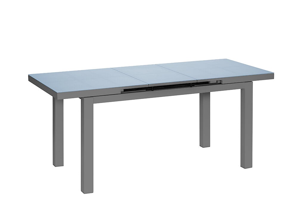 Table de jardin extensible aluminium 135/270cm + 10 Fauteuils