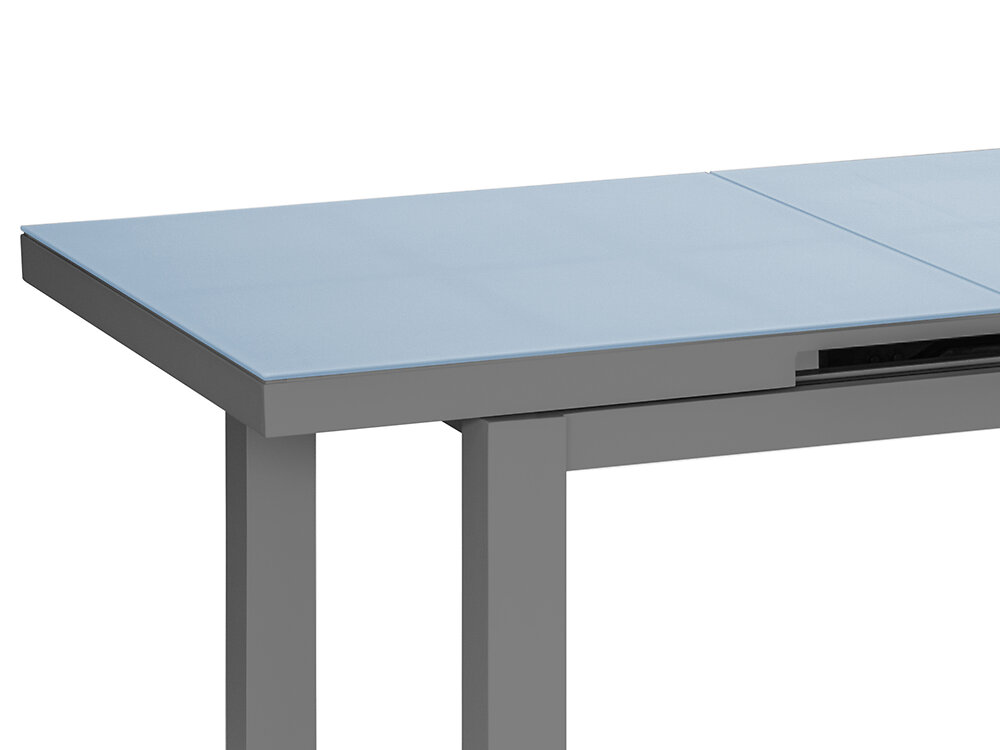 JARDILINE - Table à manger d'extérieur extensible en aluminium gris  Ibiza anthracite - 8/10 places - Jardiline - large