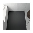 STANO - Receveur de douche 90 x 190 cm extra plat FUSION en résine surface ardoisée noir - vignette