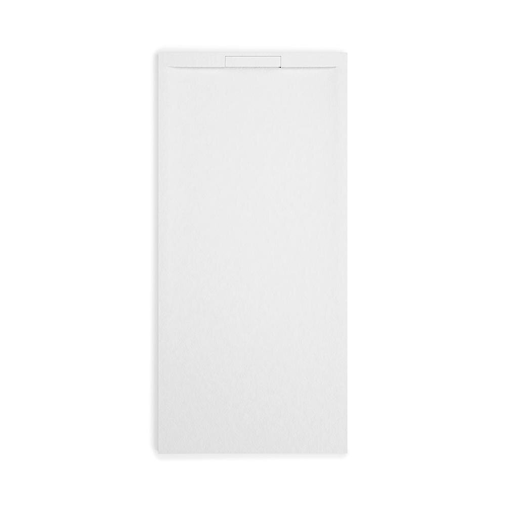 STANO - Receveur de douche 90 x 180 cm extra plat COVER en résine surface ardoisée blanc - large