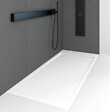 STANO - Receveur de douche 80 x 120 cm extra plat QUORE en résine surface ardoisée blanc - vignette