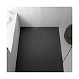 STANO - Receveur de douche 90 x 160 cm extra plat FUSION en résine surface ardoisée noir - vignette