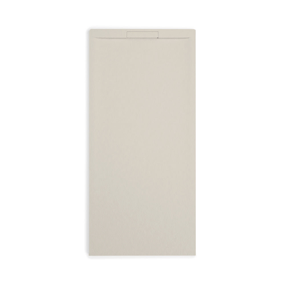 STANO - Receveur de douche 80 x 160 cm extra plat COVER en résine surface ardoisée sable - large