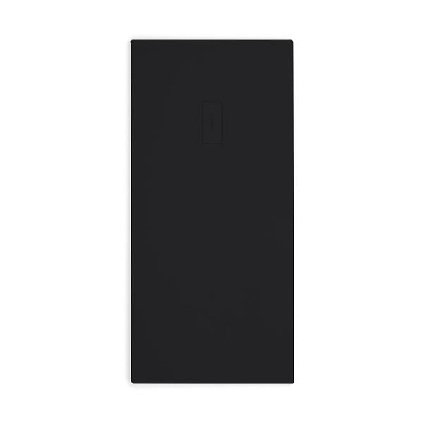 STANO - Receveur de douche 90 x 90 cm extra plat FUSION en résine surface ardoisée noir - large