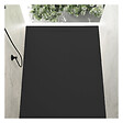 STANO - Receveur de douche 80 x 110 cm extra plat COVER en résine surface ardoisée noir - vignette