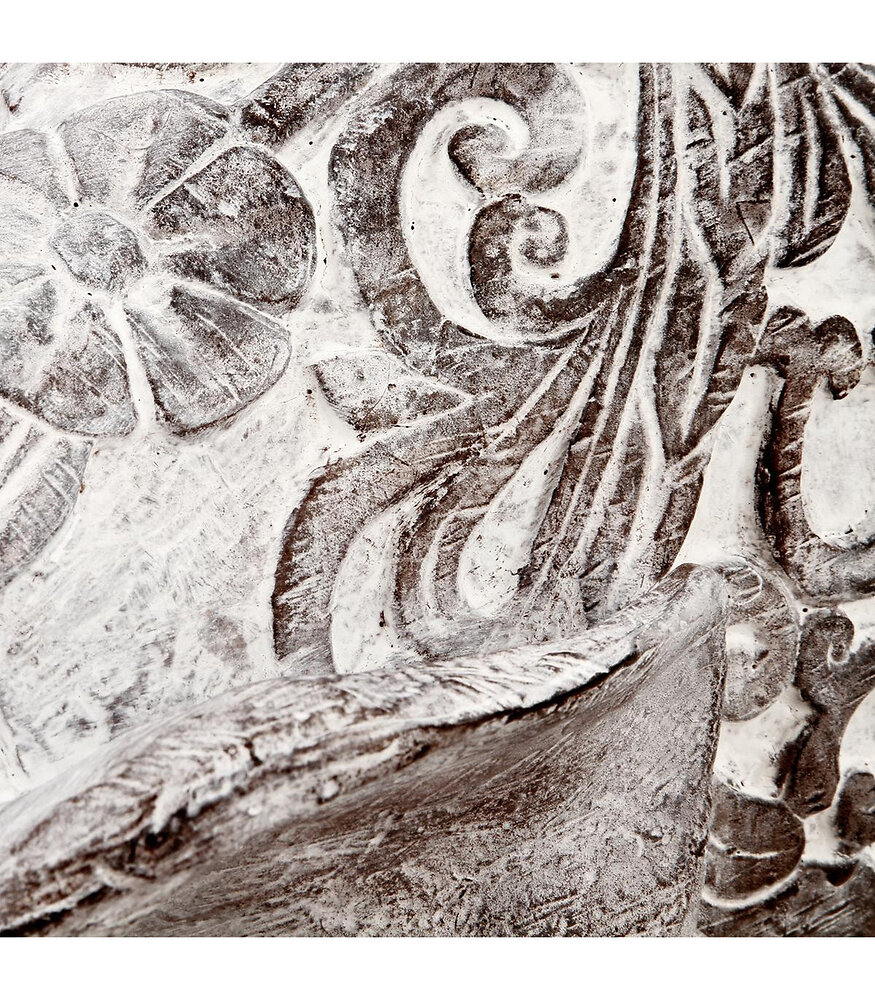 ATMOSPHERA - Éléphant décoratif en Résine effet blanchi H 20 cm - large