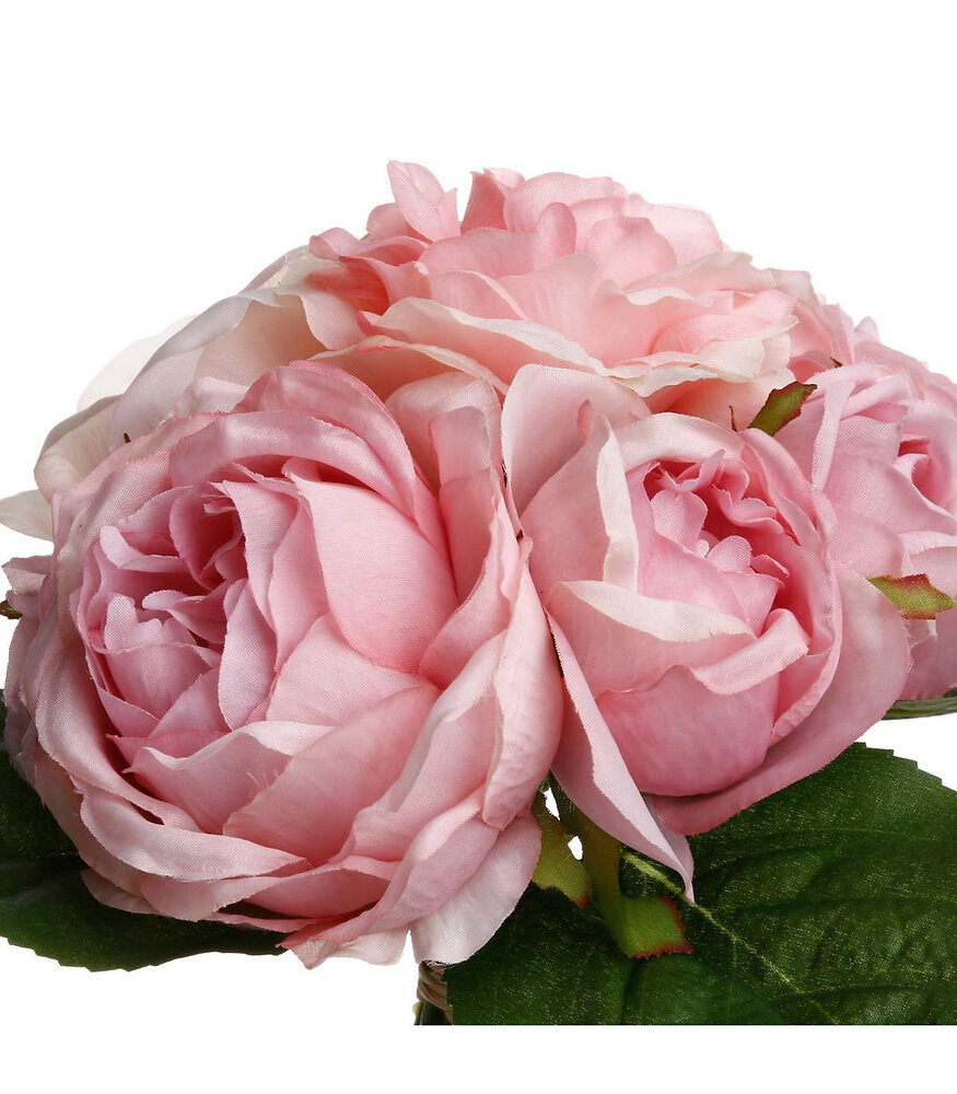 ATMOSPHERA - Bouquet de Fleurs artificielles 9 Roses anciennes H 30 cm - large