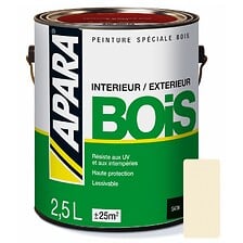 Noir Poudré-Peinture bois intérieur extérieur à base d'acrylique aspect  velours-satin Aqua Bois - 750ml