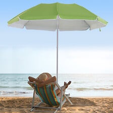 OUTSUNNY Parasol inclinable octogonal de plage Ø 150 cm tissu polyeste ...