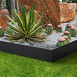 ID MARKET - Bordurette de jardin x5 acier noir mat flexible L. 5 x H. 0.12 M - vignette
