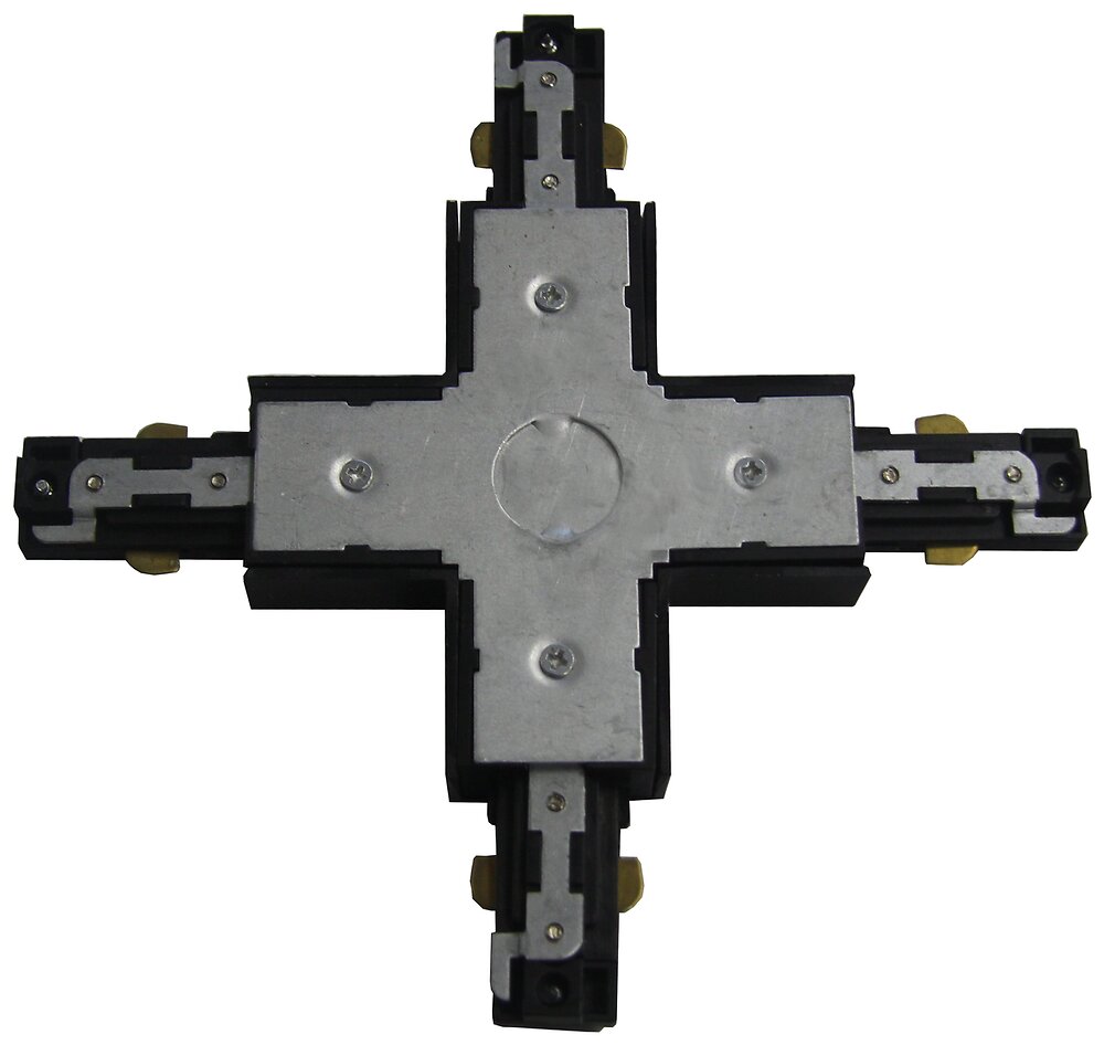 SILAMP - Connecteur LED en X pour Rail Monophasé NOIR - Noir - SILAMP - large