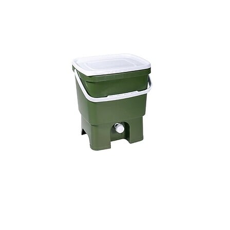 ECOVI Composteur Bokashi 16 Litres Gris Vert Avec Activateur