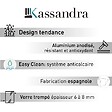 Kassandra - Paroi de douche fixe + Porte coulissante LUNA profil noir mat verre fumé 110 cm Sans paroi latérale - vignette