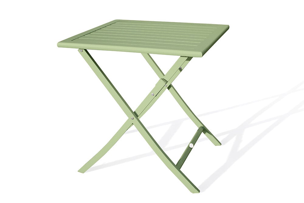 table de jardin pliante en aluminium vert lagune - marius