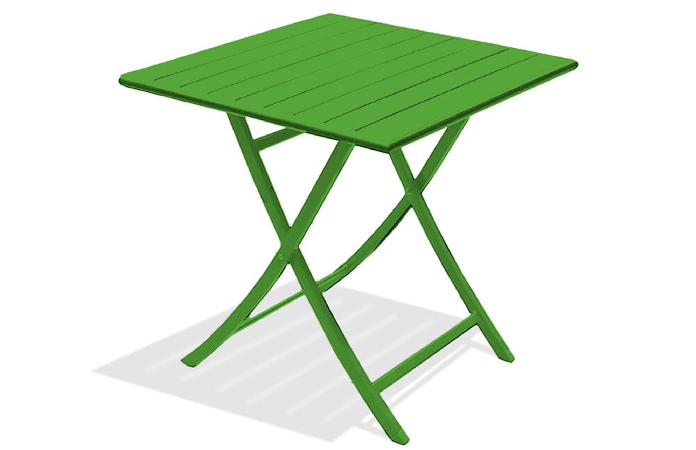 table de jardin pliante en aluminium vert prairie - marius