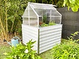 DCB GARDEN - Mini-serre de jardin double en acier galvanisé blanc - vignette