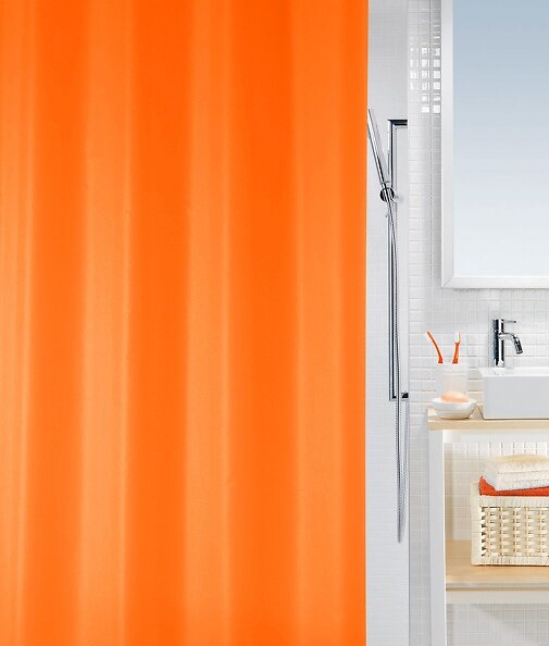 SPIRELLA - Spirella Rideau de douche Polyester ALEA 180x200cm Orange - large