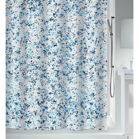 SPIRELLA - Spirella Rideau de douche Polyester VISION 120x200cm Bleu - large