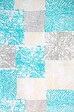 MSV - MSV Rideau de douche Polyester HUELLAS 180x200cm QUALITÉ PREMIUM Turquoise - Anneaux inclus - vignette